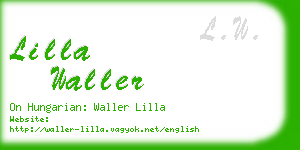 lilla waller business card